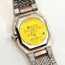 RADO DIASTAR 腕時計 オクタゴン バーインデックス 2針 クォーツ quartz ゴールド 金 ラドー D74_画像8