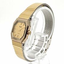 RADO DIASTAR 腕時計 オクタゴン バーインデックス 2針 クォーツ quartz ゴールド 金 ラドー D74_画像2