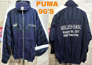 90'S PUMA チーム物 ウインドブレーカー ジャケット XL プーマ 90年代