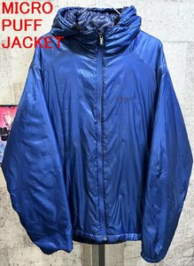 パタゴニア 04年 マイクロパフフーディー M メンズ ブルー Patagonia MICRO PUFF JACKET 中綿ジャケット 83971F4