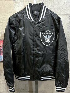 美品 NFL ラスベガス レイダース スタジャン 黒白 M メンズ スタジアムジャンパー RAIDERS