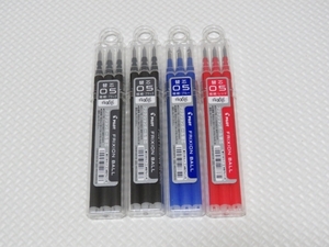 【文房具】フリクションボール替芯　0.5　黒・青・赤　4セット（黒2・青1・赤1）　330円×4＝1320円（税込）　新品・未使用品　格安　即決