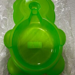 【美品】ペット用　給水　飲み水　ウォーターフィーダー　リッツェル　くま　緑