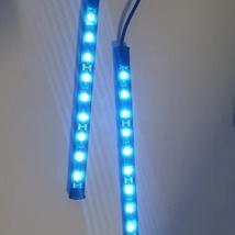 フロアライト 18LED フットライト 足元 車内 照明 インテリア イルミネーション 装飾 ルームランプ USB給電 12V 24V ブルー 青 汎用_画像7