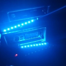 12V アイスブルー シガーソケット 車 フロアライト フットランプ 2本セット スイッチ付き 車内 装飾 足元 照明 LEDテープライト 汎用_画像9