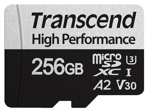未使用品　Transcend High Performance 256GB microSDXC　マイクロSD　付属品：アダプター トラセンド