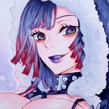 オリジナル　手描きイラストB5サイズ【ブラックサンタ～良い子の君には鞭をあげよう～】_画像1