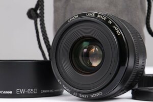 【 実用品 | 動作保証 】 Canon EF35mm F2 【 ピントリングにベタつきあり | 純正レンズフード 追加付属 】