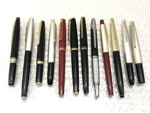 Y1214‐4【MONTBLANC/PILOT/モンブラン/パイロット etc】万年筆 21K 18K 14K メーカーいろいろ まとめ売り 中古 現状品