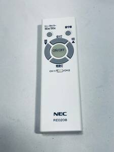 【NEC 純正 リモコン LL47】動作保証 早期発送 RE0208 照明用 シーリングライト
