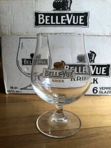 BELLE-VUE KRIEK ベルビュー　クリーク　ベルギービールグラス　ビアグラス　6客セット　新品未使用