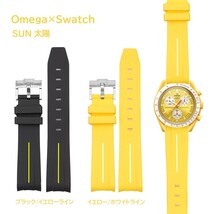 Omega×Swatch ライン入りラバーベルト ラグ20mm SUN用カラー_画像1