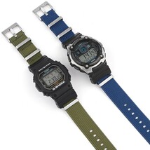 G-SHOCK 縦紋ナイロンベルト アダプター付き サファイアブルー_画像3