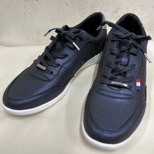 【美品♪】l20 Le coq sportif ルコックスポルティフ　スニーカー　24㎝ お洒落デザイン♪ 紺色　おすすめ♪お買い得！！Riz raffinee