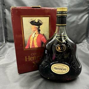 B2114(012)-148/SK20000　酒　Hennessy X.O　COGNAC　ヘネシー　コニャック　ブランデー　金キャップ　40％　750ml　箱付き
