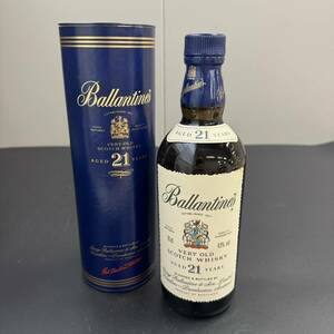 B14691(012)-173/IT6000　酒　Ballantine's　VERY OLD SCOTCH WHISKY　AGED 21 YEARS　バランタイン　21年　43％700ml　ケース付き