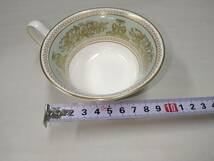 F41(012)-716/TM12000　WEDGWOOD カップ＆ソーサー、プレート等 食器まとめ　Bone China COLUMBIA SAGE GREEN　ウェッジウッド_画像6