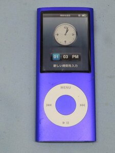 8GB◎Apple A1285 iPod nano 第4世代 オーディオプレーヤー パープル系 アップル 動作品 89080①KA◎！！