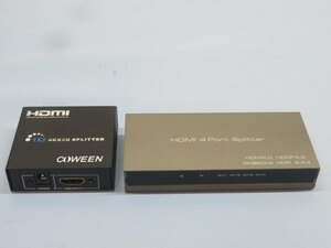 2個セット◆COWEEN HDMI分配器 スプリッター 1入力2出力 1入力4出力 PC周辺機器 USED 88742◆！！