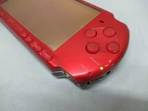 ■SONY PSP-3000 ゲーム機 PSP レッド ソニー プレイステーションポータブル Ver.6.60 バッテリー USB充電ケーブル付き 動作品 88828■！！_画像3