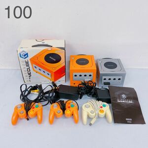 12D016 Nintendo 任天堂 GAMECUBE ゲームキューブ オレンジ シルバー 2台セット DOL-001 コントローラー付 通電確認済