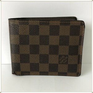 ○ ルイヴィトン ダミエ 二つ折り財布 N60011 ポルトフォイユ・フロリン パスケース付き LOUIS VUITTON