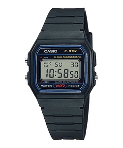 送料無料 新品 チプカシ CASIO F-91W-1JF ラバーバンド カシオ 腕時計 スタンダード メンズ レディース 兼用