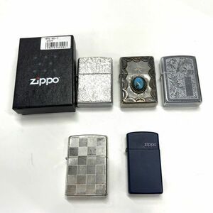 F184-I52-593 ▲ ZIPPO ジッポー オイルライター ライター 5個セット カラクサ シルバー 他 喫煙器具 喫煙グッズ 喫煙具 火花あり③