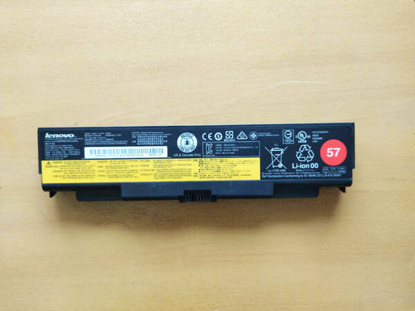 Lenovo 45N1160/45N1161 バッテリー/残容量0% 充電不可/10.8V-5.2Ah 57Wh/Thinkpad T440P L540など対応