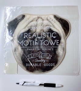 ◆今治/リアルモチーフタオル/パグ/realistic motif towel/未使用美品