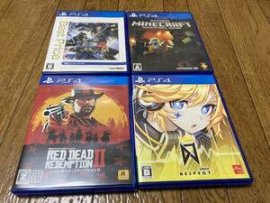 PS4ゲームソフト4本セット 戦国BASARA4 皇/レッド・デッド・リデンプションⅡ/DJMAX RESPECT/マインクラフト 動作品