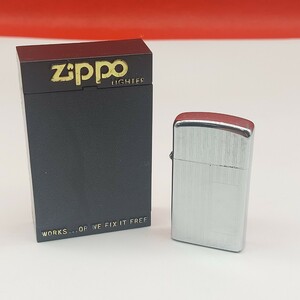 ●SA　ZIPPO エンジンターン 縦縞　定番 ジッポー オイルライター SILVA　シルバー　