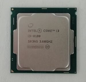 【稼働品回収】Intel CPU Core i3-8100 3.60GHz FCLGA1151 中古 第8世代 即日発送 ゆうパケット発送 代引き不可【H23120126】