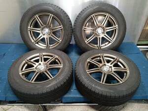 ★7-8分山★18年製★ ヨコハマiceGUARD GO75 225/65R17　BS製 BEO 17×7J +40 5H-114.3 4本セット スタッドレス RAV4・ハリアー等　A1098