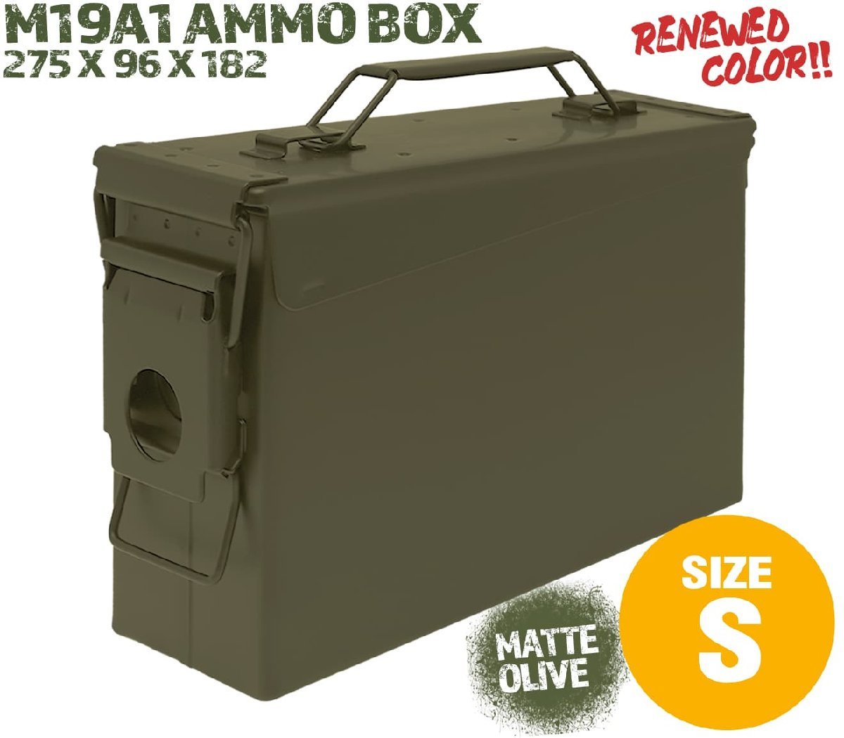 Amazon | MILITARY-BASE(ミリタリーベース)M2A1タイプ .50 アンモボックス オリーブドラブ | ガンケース 通販