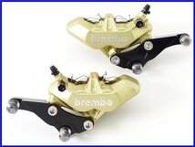 ★ 《M1》良品♪2002年 V-MAX ブレンボ 4POTフロントキャリパー＆サポートset♪65mm/100mm♪XJR120/XJR1300/YZF-R1♪_画像1