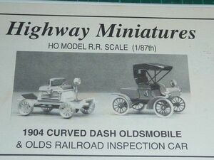 1/87 1904年式オールズモビル カーブドダッシュ&鉄道検測車 ハイウェイミニチュアズ CURVED DASH OLDSMOBILE Highway Miniatures