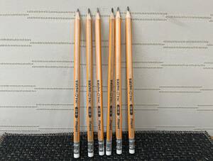 [ free shipping ] pencil * Ginza Yoshida *2B* natural × orange * eraser attaching * Point ..*6ps.