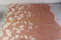 ♪インポート特集◆albert guegainフランス製シルククラッシュベルベット方耳スカラウール刺繍 ピンクｘオフ白 巾：120cm♪4m[8802]_画像6