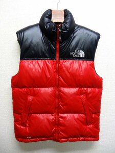 THE NORTH FACE ノースフェイス ヌプシ ダウン ベスト 700FP メンズ Sサイズ 正規品 レッド D5442