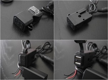 【即納可】新品 バイク用 コンパクト USB電源 Dual USB (2.1A/1A) 2ポート2口 電源ON/OFFスイッチ付き 防水9-24V用 ナビ スマホの充電に_画像4