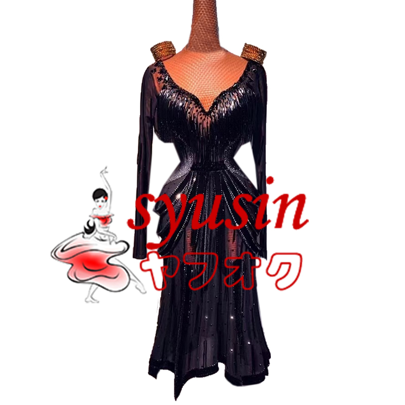 ★新品★ 社交ダンス衣装 レディース用社交ダンス衣装 ラテン競技試合ドレス デモパーティー用ドレス 高級ドレス セミオーダー 516