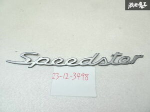 【割れなし】ポルシェ PORSCHE 純正 964 911 スピードスター SPEEDSTER Speedster リア リヤ トランク エンブレム 黒素地 即納 棚9-3-B