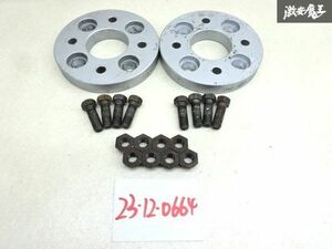 メーカー不明 社外 ワイドトレッドスペーサー テーパー座面 2枚 4穴 PCD 100 ハブ径 約60mm M12×P1.5 厚さ 約20mm 要補修 即納 棚24-2