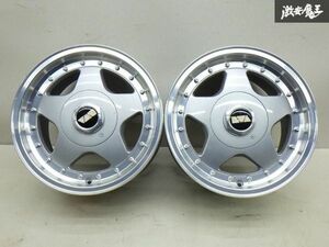 ●【未使用】 BWA 276 15インチ 7J +30 PCD 100 4H ハブ径 約60ｍｍ シルバー×メッキリム 2本 BMW E30 3シリーズ コンパクトカー 棚O-2