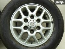 ●日産 純正 E50 エルグランド 15インチ 6J +35 PCD 139.7 6H ハブ径 約100ｍｍ シルバー 4本 タイヤ付 215/65R15 棚U-4_画像3