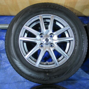 激安即決！KYOHO 14-5.5J 4H/100 ET43 + DUNLOP 185/70R14 2021年中古4本！カローラ フィルダー ノート シビック ティーダ等！T007842の画像3