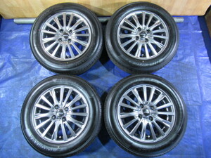 激安即決！SIBILLA 14-5.5J 4H/100 ET42 + YOKOHAMA 175/65R14 2022年製 中古4本 ｂB パッソ ヴィッツ フィット キューブ等 T007866