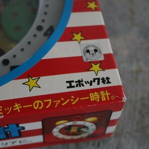 70's エポック ヴィンテージ チックタック時計 ミッキーマウス ゼンマイ式クロックおもちゃ 玩具 ディズニー 昭和レトロ 取説 箱ビンテージの画像2