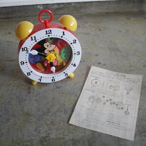 70's エポック ヴィンテージ チックタック時計 ミッキーマウス ゼンマイ式クロックおもちゃ 玩具 ディズニー 昭和レトロ 取説 箱ビンテージの画像7